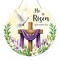 He is Risen Door Sign - 11.5" Christian Cross Sign Easter Wreath Front Door Decoration - Religious Easter Decorations for Home, Wall, Porach, Indoor Outdoor Farmhouse Party Spring